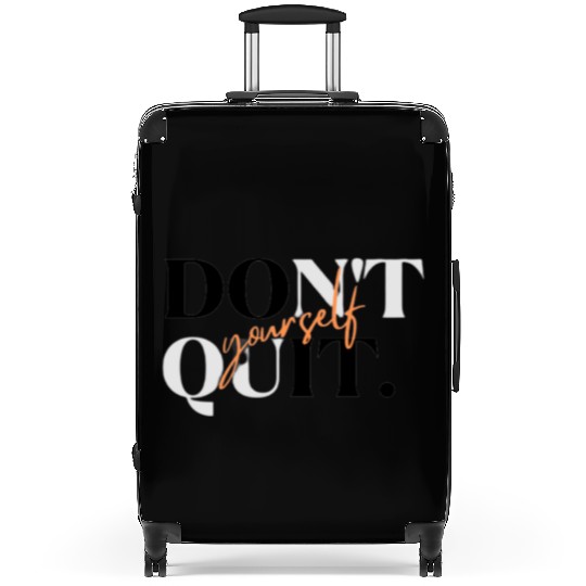 Black Orange Simple Typography Suitcases