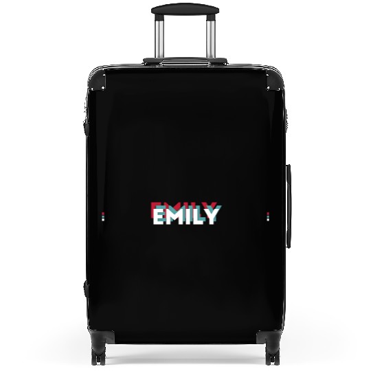 Emily Name - Funny Name Emily 80s theme Suitcases