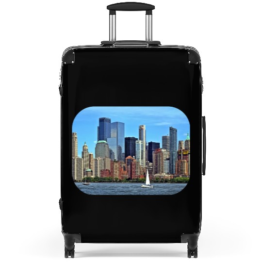 Manhattan NY – Sailboat By Manhattan Skyline Suitcases
