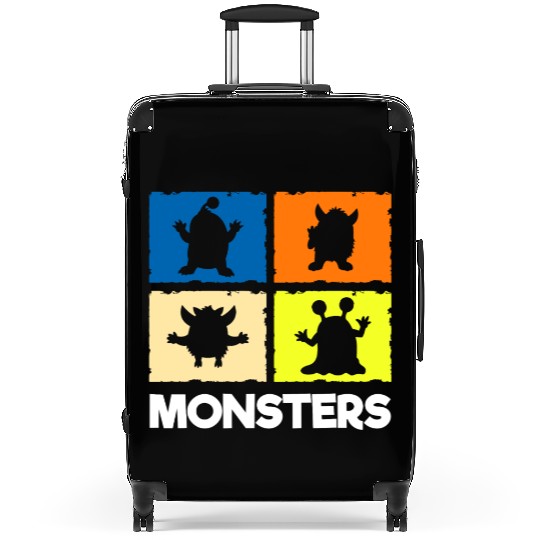 Cute Scary Halloween Big Brother Suitcases