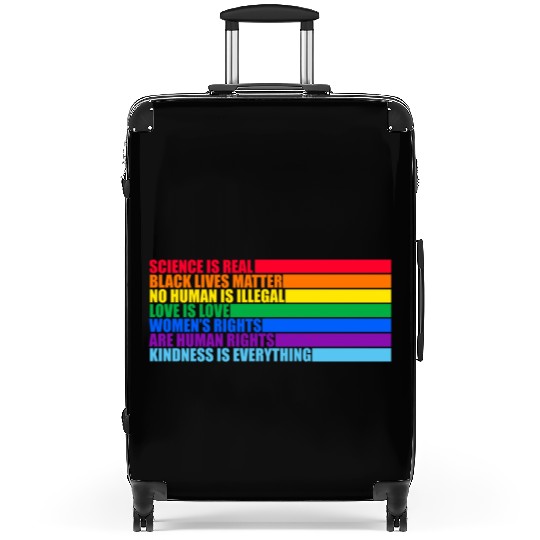 Science Is Real Black Lives Matter Love Is Love Suitcases