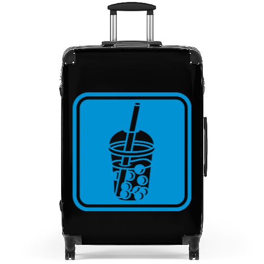 Button sign bubble tea Suitcases
