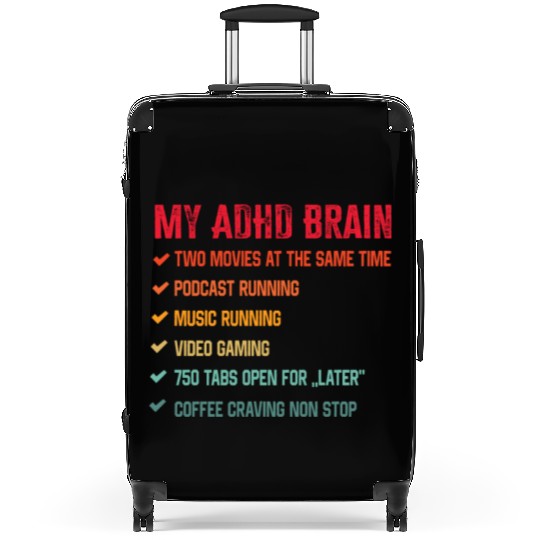 My Brain on ADHD And Autism Neurodiversity Suitcases