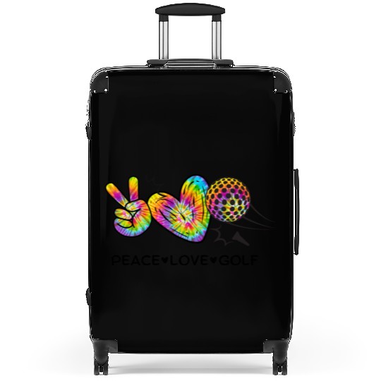 Peace Love Golf Tie Dye Cute Golf Lovers Suitcases