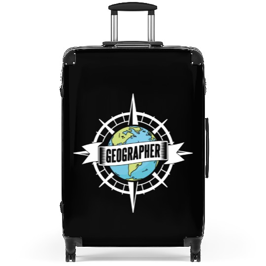 Geographer Teacher Geography Student Geographic Suitcases