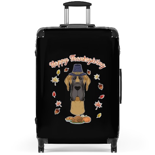 Happy Thanksgiving I Dog Lover I Great Dane Suitcases