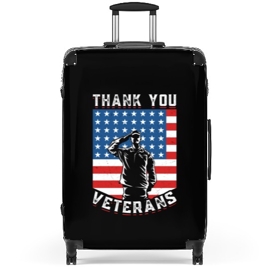 Veterans Day Patriotic Soldiers American Flag US Suitcases