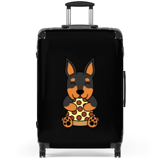 Doberman Pizza Lover Suitcases