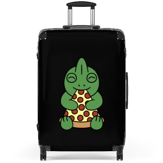Chameleon Pizza Lover Suitcases