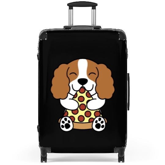 Cavalier King Charles Spaniel Pizza Lover Suitcases