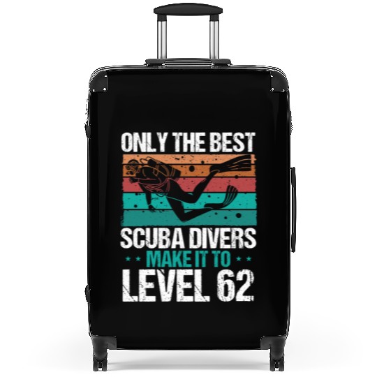 62 Scuba Diving Level 62 Year Diver Snorkeling Suitcases
