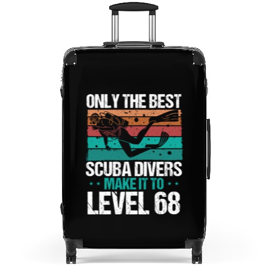 68 Scuba Diving Level 68 Year Diver Snorkeling Suitcases