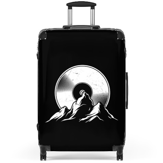 Vinyl Record Mountains Music Vintage Suitcases