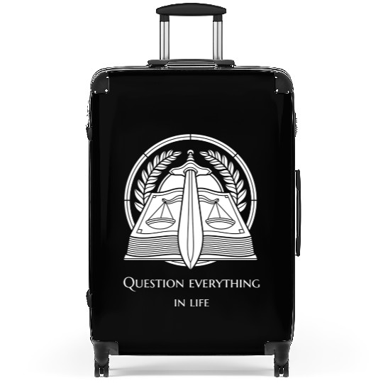 Question Everything In Life Justice Sword Suitcases