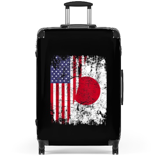 Japanese Roots Half American Flag Japan Suitcases
