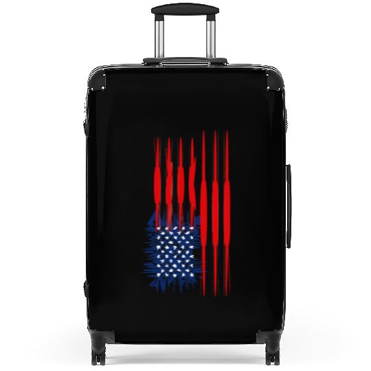 US Flag Vertical Suitcases American Stars Stripes