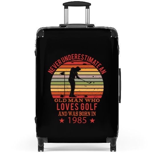 Golfing Golfplayers Vintage 1985 Birthday Suitcases