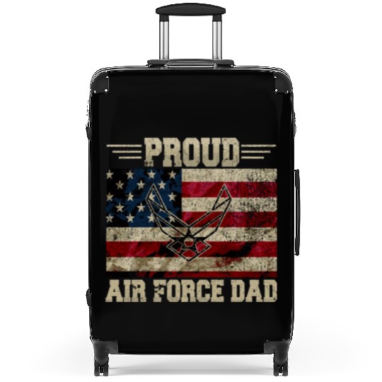 Proud Air Force Dad Veteran Us Flag Suitcases
