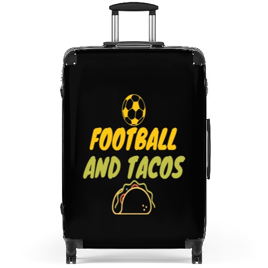 football and tacos Suitcases