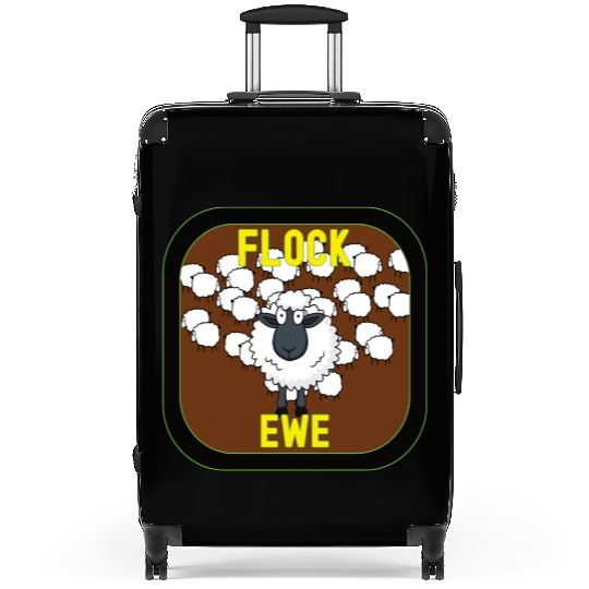 Flock Ewe Sarcastic Snarky Sassy Cute Sheep Animal Suitcases