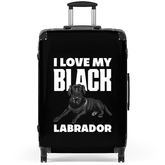 I Love My Black Labrador Suitcases