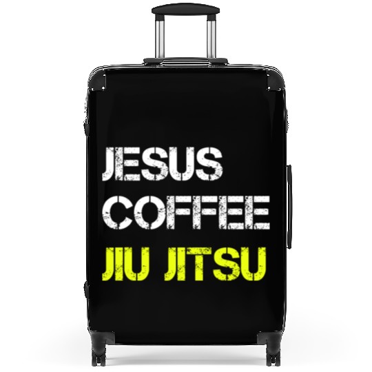 Jesus Coffee Jiu Jitsu Bjj Wrestling Mma Judo Mart Suitcases