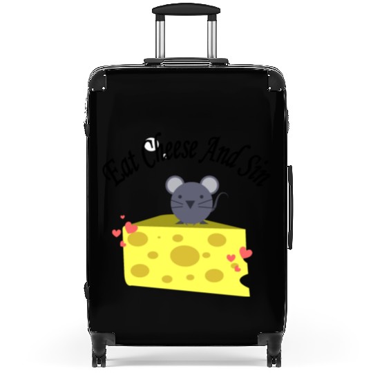 Eat cheese and sin, Best Street art! Classic Suitcases