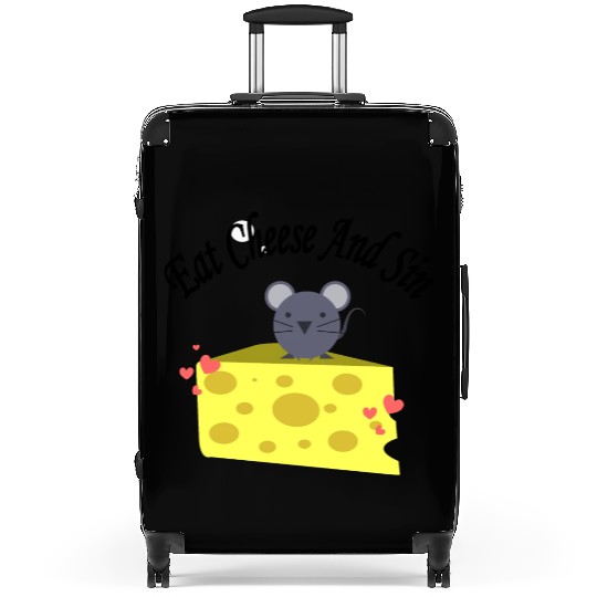 Eat cheese and sin, Best Street art! Classic Suitcases