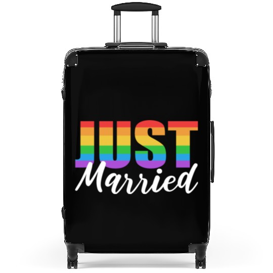 Just Married LGBTQ LGBTQ Gift Suitcases