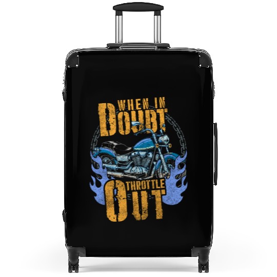 Motorcyclist Chopper Supermoto Cross Suitcases