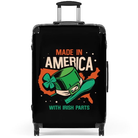 Made In America With Irish Parts Gaelic Ireland Suitcases