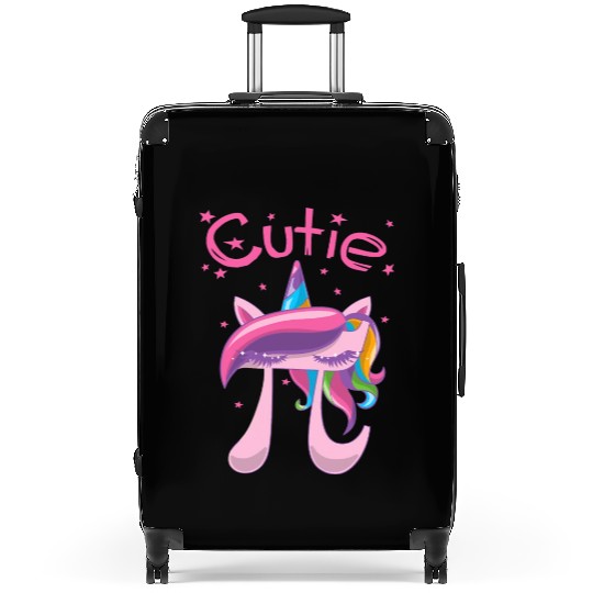 Cutie Pi Day Unicorn Girls Suitcases