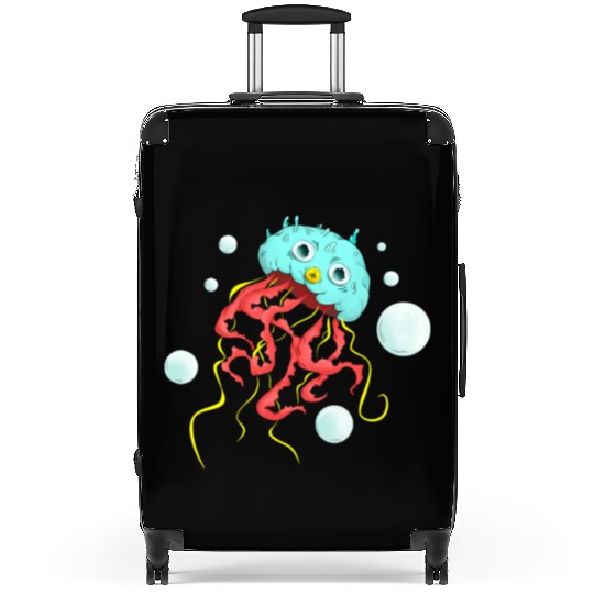 Amazing Jellyfish swimming underwater Suitcases