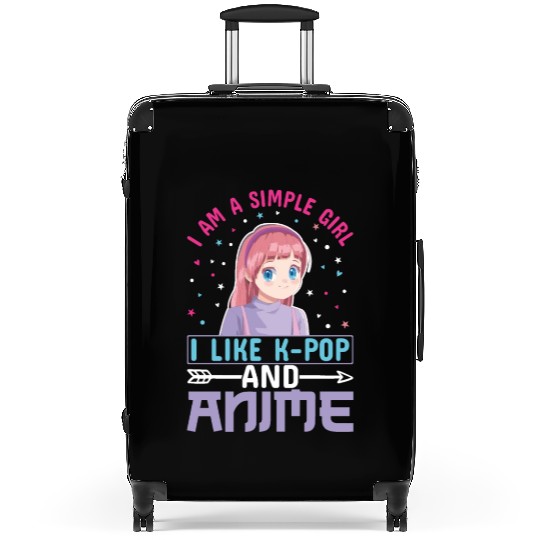 KPop Anime Design for a KPop and Anime Fan Suitcases