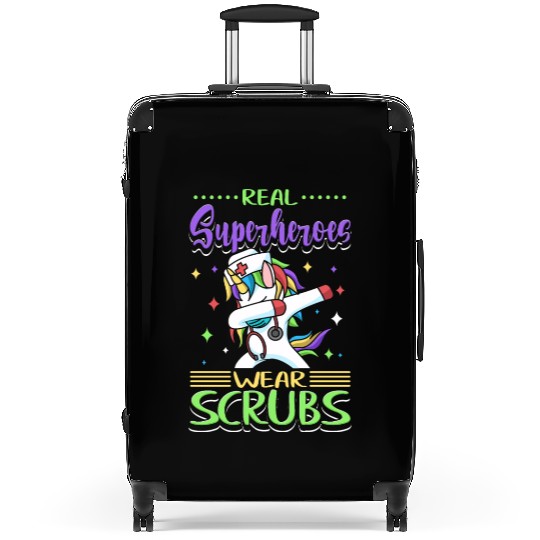 Nurse Real Superheroes Wear Scrubs Nursing Suitcases
