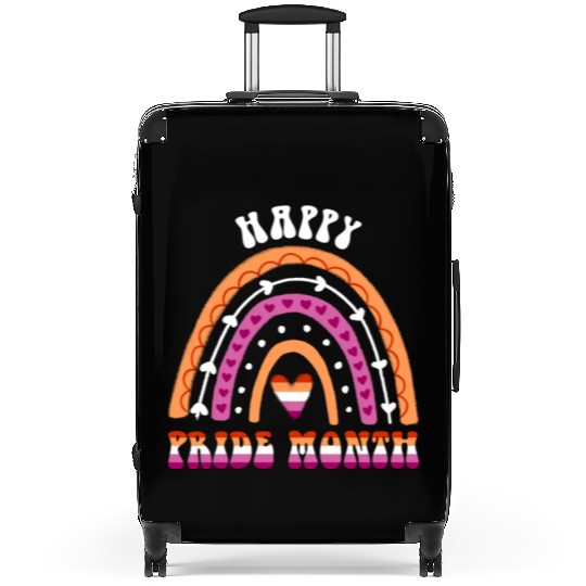 Happy Pride Month Lesbian Rainbow Suitcases