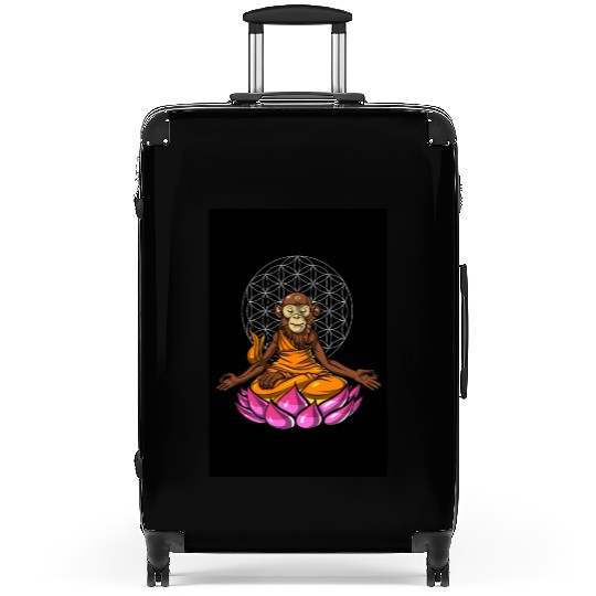 Monkey Buddha Meditation Suitcases