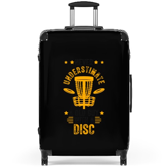 Old Guy Disc Golf Vintage Ultimate Frisbee Suitcases
