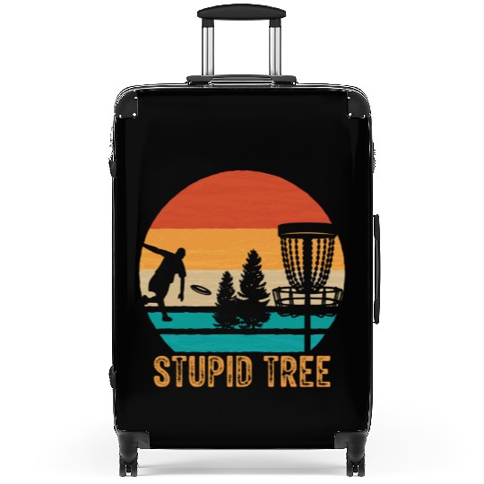 Stupid Tree Disc Golf Vintage Ultimate Frisbee Suitcases