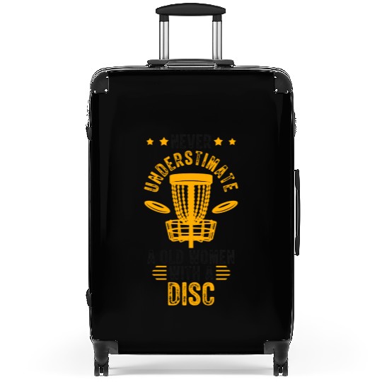 Old Women Disc Golf Vintage Ultimate Frisbee Suitcases