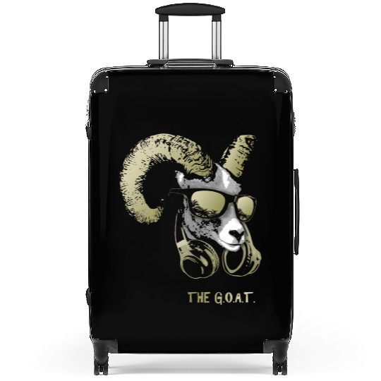 The Goat Bling Cool and Funny Music Animal with Suitcases