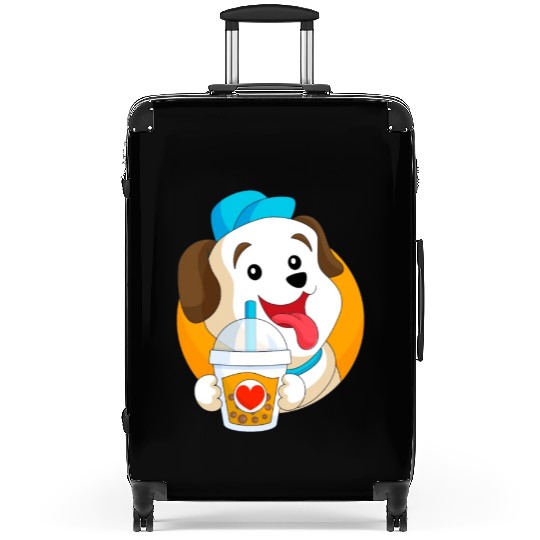 Kawaii Dog Loves Suitcases Boba Tea Bubble Tea Anime