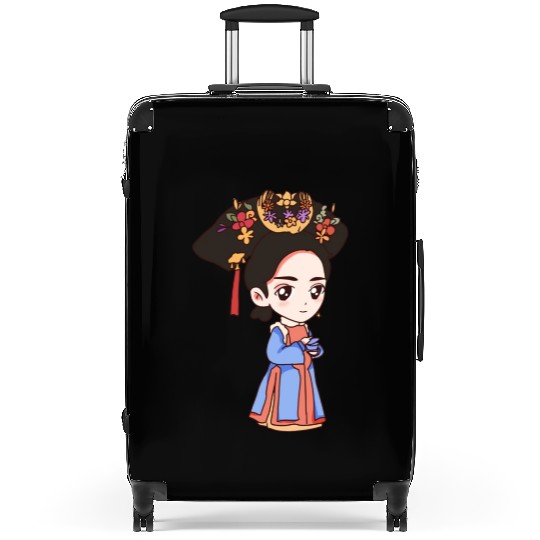 HAND PAINTED GIRL IMAGE Suitcases