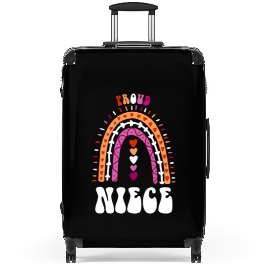 Proud Niece Lesbian Pride Boho Rainbow Suitcases