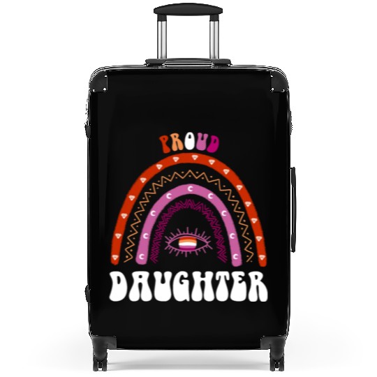 Lesbian Rainbow Proud Daughter Lesbian Suitcases