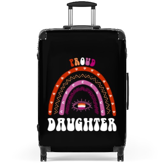 Lesbian Rainbow Proud Daughter Lesbian Suitcases