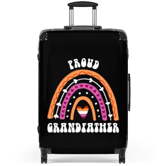 Proud Grandfather Lesbian Pride Rainbow Suitcases
