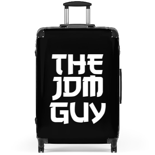 The JDM Guy white text japanese car lover Suitcases