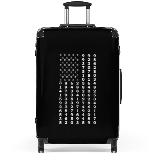 Funny Pi Day Math Science American Pi Stars Suitcases