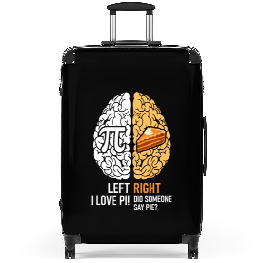 Funny Pi Day Left Vs Right Brain Pie Suitcases Math